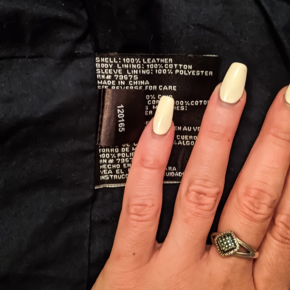 MICHAEL KORS Genuine Leather Motorcycle Jacket - Picture 7 of 9